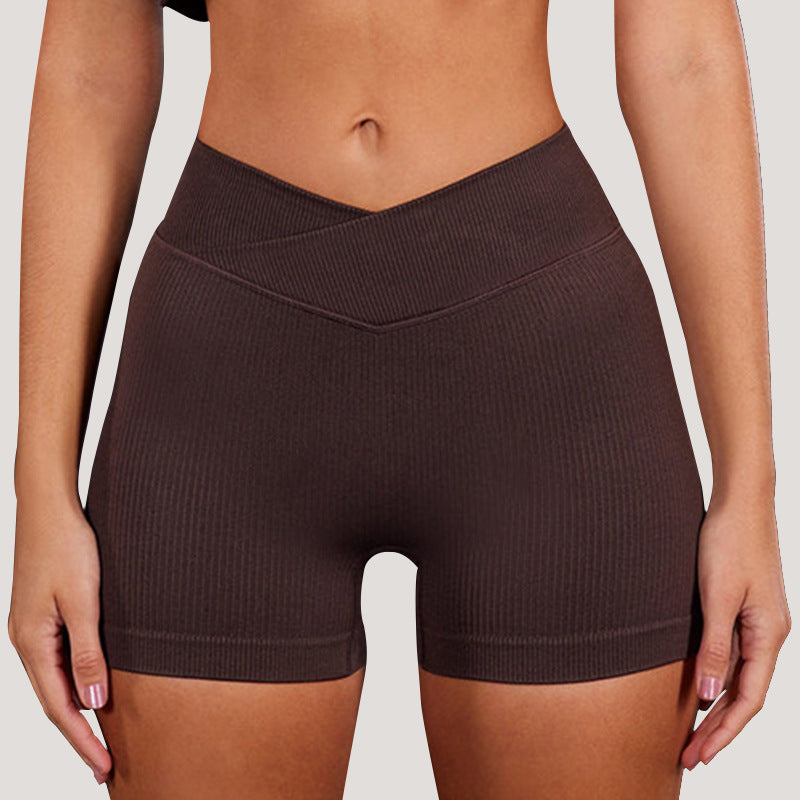 Seamless American Style High Waisted Yoga Shorts for Enhanced Peach Butt Lift and Functional Cross Training Fitness Shorts