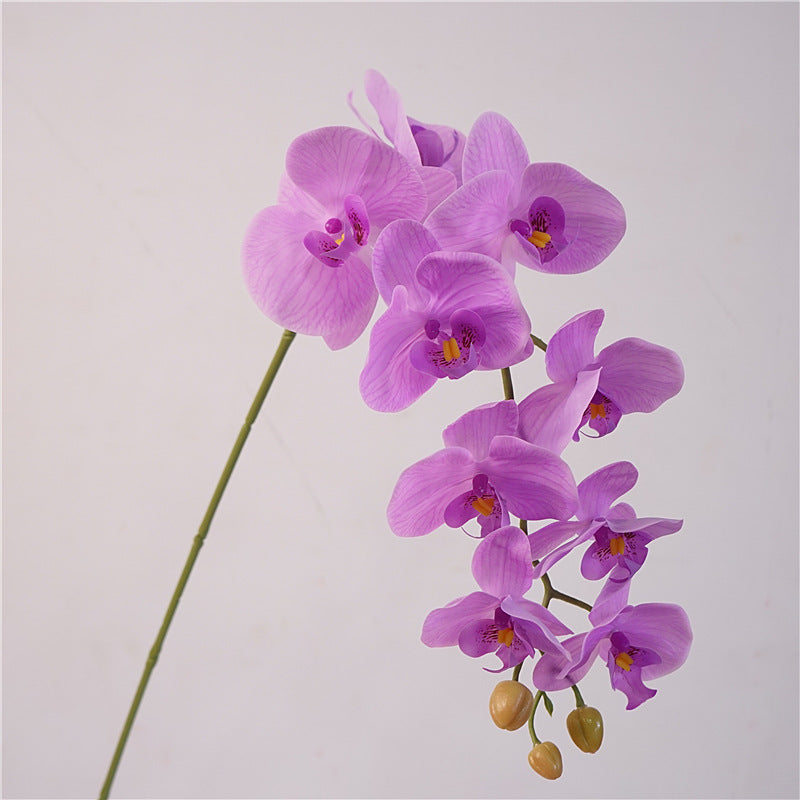 High-Quality Artificial 9-Head Orchid - Ultra-Realistic Feel for Stunning Nordic Table Centerpieces and Wedding Decor