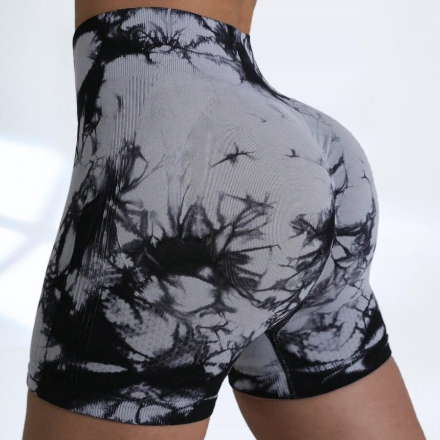 High Waisted Seamless Tie Dye Peach Butt Lifting Yoga Shorts 13 Vibrant Colors for Comfort and Style