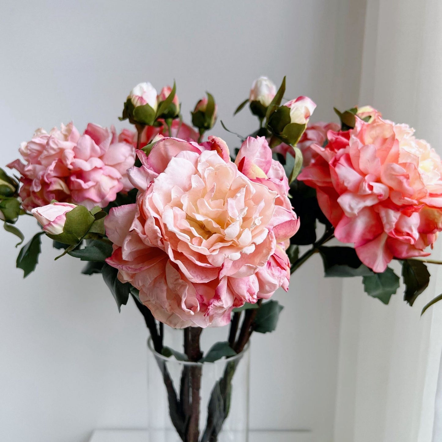 Stunning Faux Peony Flowers with Oil Painting Edges - Realistic 3-Head Home Decor Accents for Weddings and Events