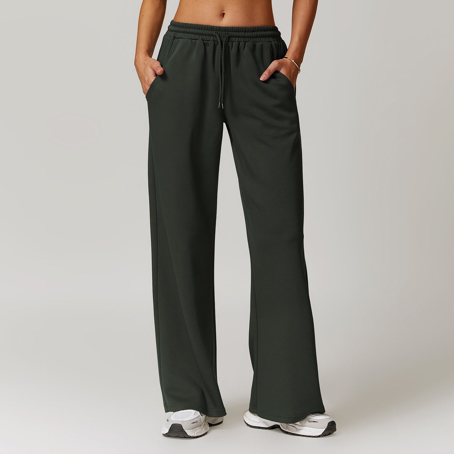 Spring Lightweight High Waisted Loose Fit Straight Leg Casual Pants Versatile and Comfortable Athletic Sweatpants for Everyday Wear