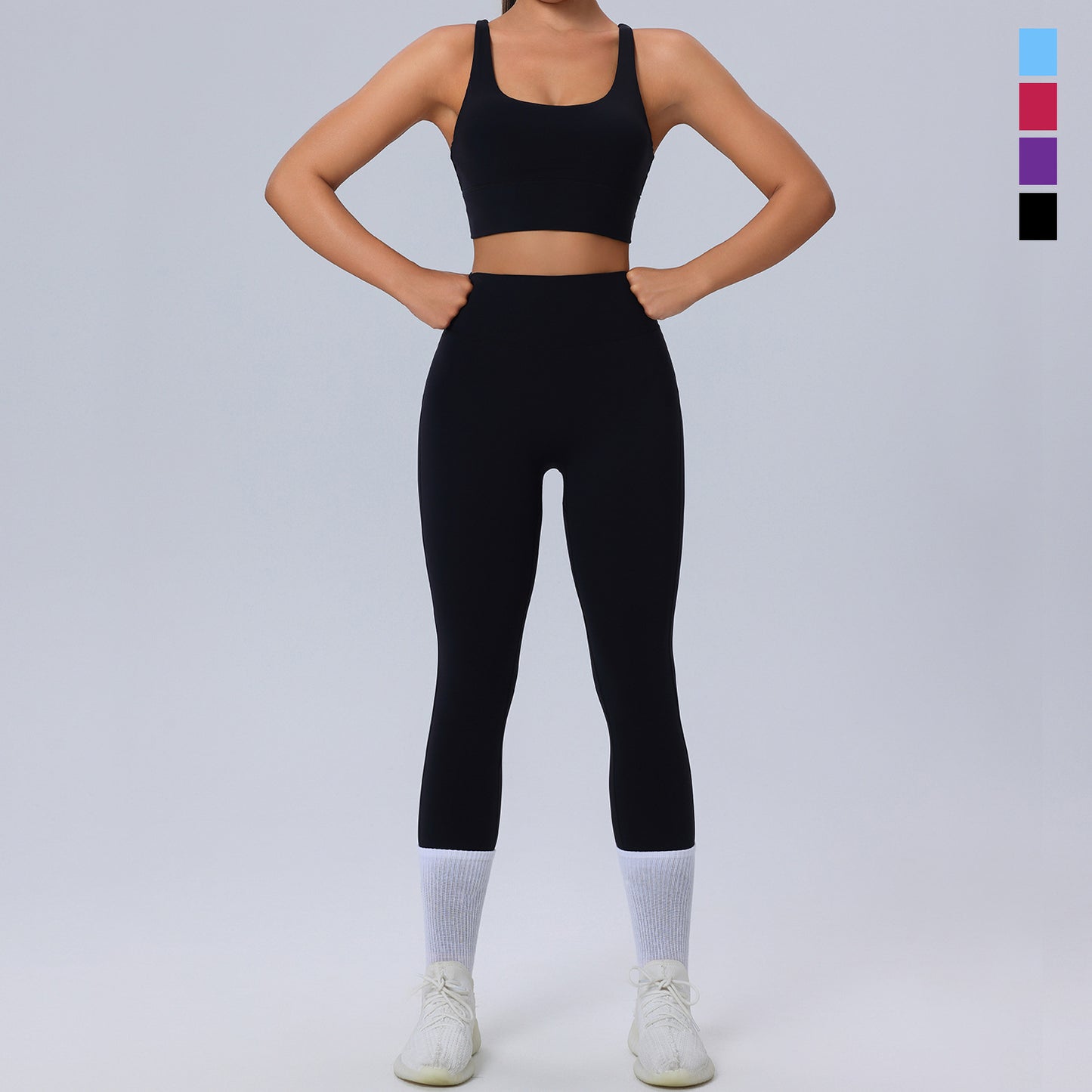 Plus Size Yoga Outfit Set for Women Soft Fleece Style Stretchy Activewear with High Breathability and Comfort for All Fitness Levels