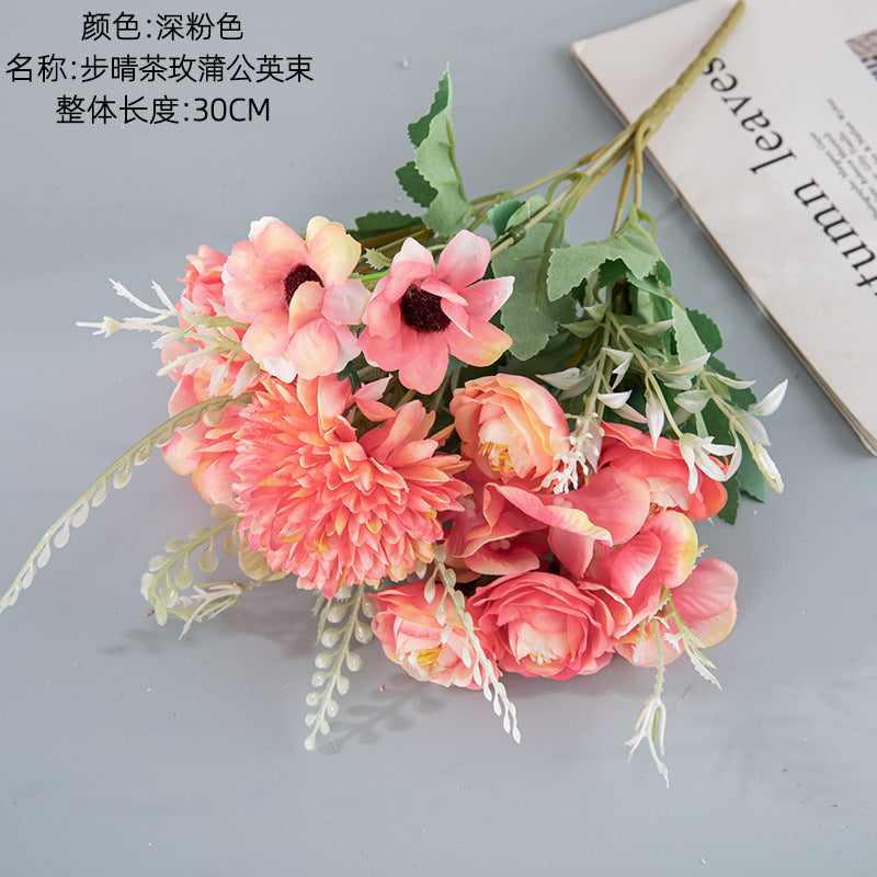 Charming Faux Dandelion Bouquet in INS Style – Perfect for Home Décor, Weddings, and Special Events | MW95001