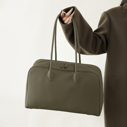 Chic Fall Winter Luxury Women's Shoulder Bag Grain Leather Handbag for Style Enthusiasts