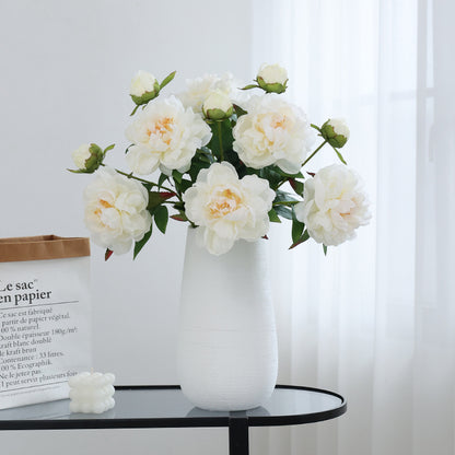 Stunning Faux Peony Flowers - Elegant 2-Headed Buddhist-Inspired Floral Arrangement for Wedding Decor and Home Interiors – Perfect for Living Room and Bedroom Soft Furnishings