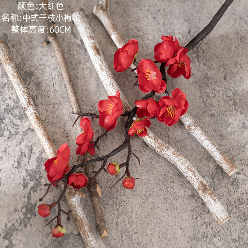 Realistic Plum Blossom Artificial Floral Decoration for Home and Wedding - Perfect for Lasting Beauty, Easy Maintenance, and Elegant Style - Model MW36856