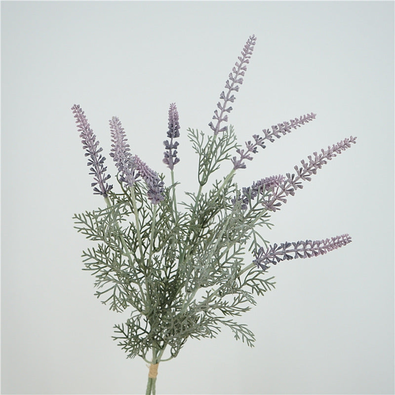 Elegant Nordic-Inspired Artificial Lavender Bouquet - Perfect Home Decoration, Bridal Arrangements, and Special Event Floral Displays - Durable Plastic Faux Flower Decor