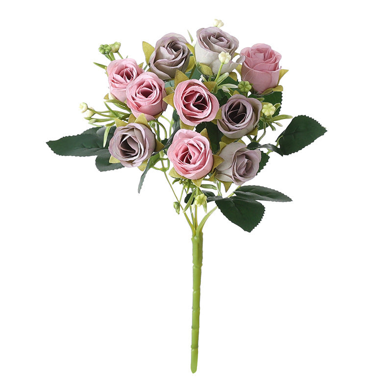 Elegant Faux Floral Bouquet for Home Decor and Weddings - Luxury Simulation Blooms for Landscaping and Event Design