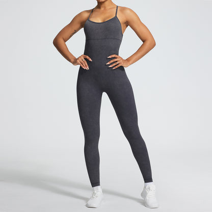 Seamless Cross Back Bodysuit with High Elasticity Sculpting Comfortable and for Fitness Lovers