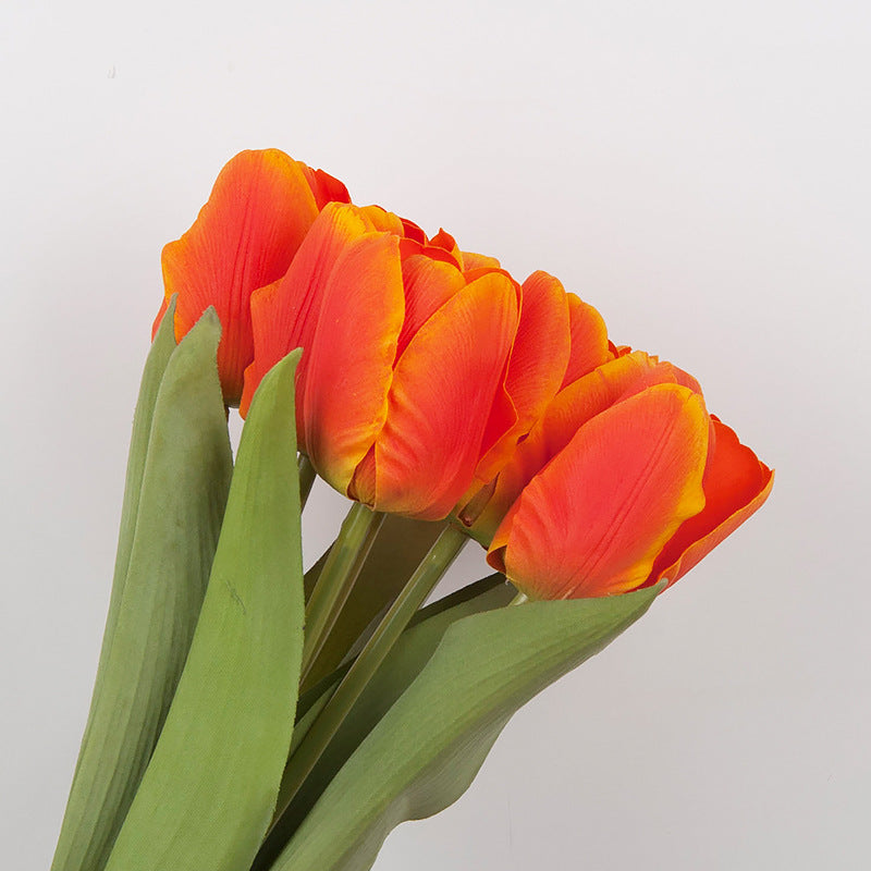 Realistic Silk Tulip Faux Flowers - Moisture-Resistant Fabric with Soft Touch for Hotel & Home Décor, Perfect for Photography and Creative Floral Arrangements