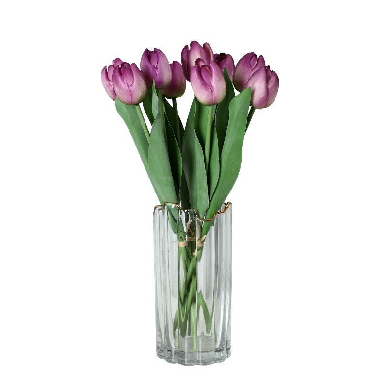 Set of 3 Realistic Fake Tulips | Hotel & Home Decor | Elegant Artificial Floral Arrangements for a Touch of Beauty