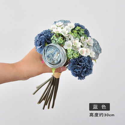 Stunning Artificial Flower Bouquet for Weddings - Enhance Your Home Decor with Luxurious Faux Floral Arrangement featuring Realistic Starry Sky and Lotus Blooms