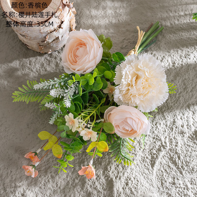 Sakura Ruki Lian Handwritten Faux Flower Bouquet - Elegant Wedding Decoration, Wall Hangings & Gorgeous Floral Arrangements for Home and Event Décor – CF01344