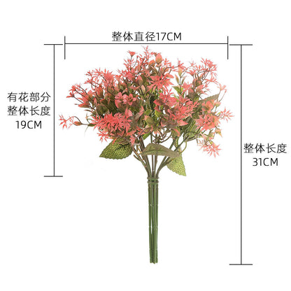 Realistic Artificial Flower Decoration with Greenery - Elegant Faux Floral Arrangement for Weddings and Events - INS Style - Model MW81107