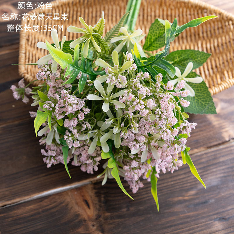 Stunning Artificial Baby's Breath Bouquet - Perfect for Weddings, Events, and Home Decor - Realistic Green Floral Arrangement - MW81113