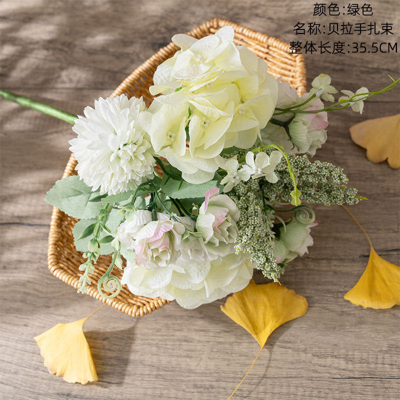 Trendy Hydrangea-Inspired Faux Flower Bouquet for Home Decor - Perfect for Weddings and Floral Walls - DY1-3120