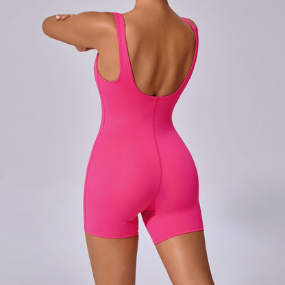 Slim Fit Hollow Back Yoga Bodysuit for Women High Stretch One Piece Activewear for Comfort and Flexibility