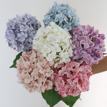 Single Faux Hydrangea Lollipop - Perfect for Weddings and Home Decor - Stunning Silk Flower Decoration for Aisles and Reception Areas