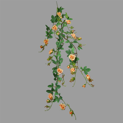 Stunning Faux Floral Decoration for Weddings – Triple Rose Vine Artificial Flowers for Elegant Event and Living Room Ceiling Decor