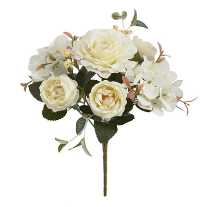 Stunning European-Style Artificial Floral Arrangements: Snowflake Hibiscus, Peony, Hydrangea & Rose Bouquets for Weddings and Event Decor – Perfect for Storefront and Home Decorative Touch