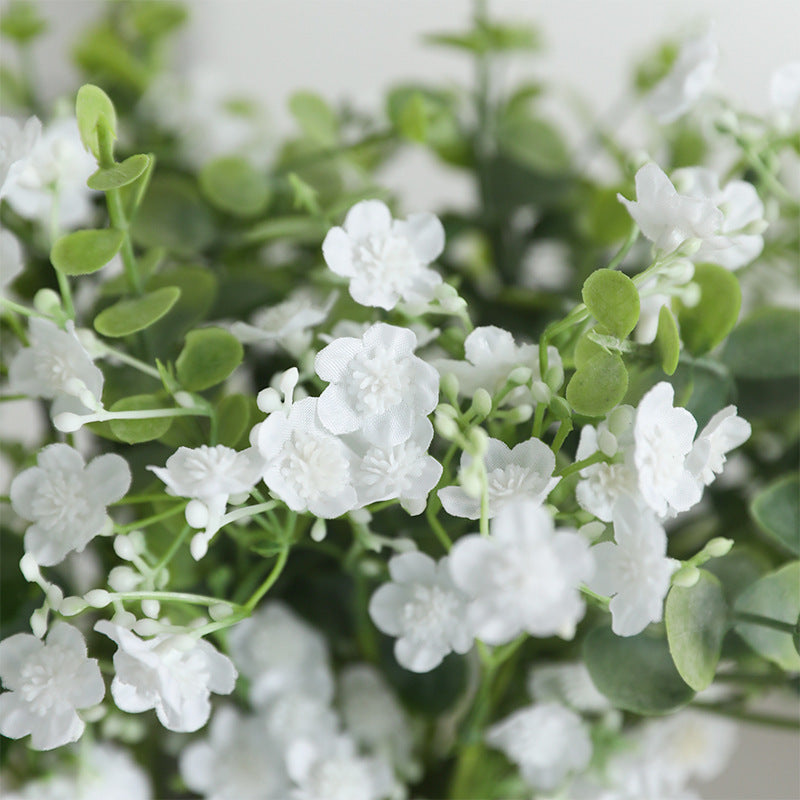 Beautiful Faux Flower Wedding Bouquet with Eucalyptus Leaves - Perfect for Weddings, Home Decor, and Living Room Centerpieces