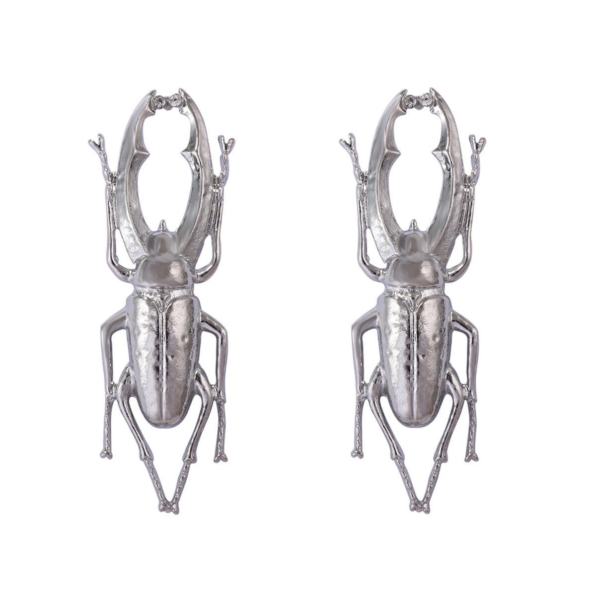 Chic Vintage-Inspired Alloy Beetle Stud Earrings for Women – Bold, Unique Design with High-End Aesthetic Appeal