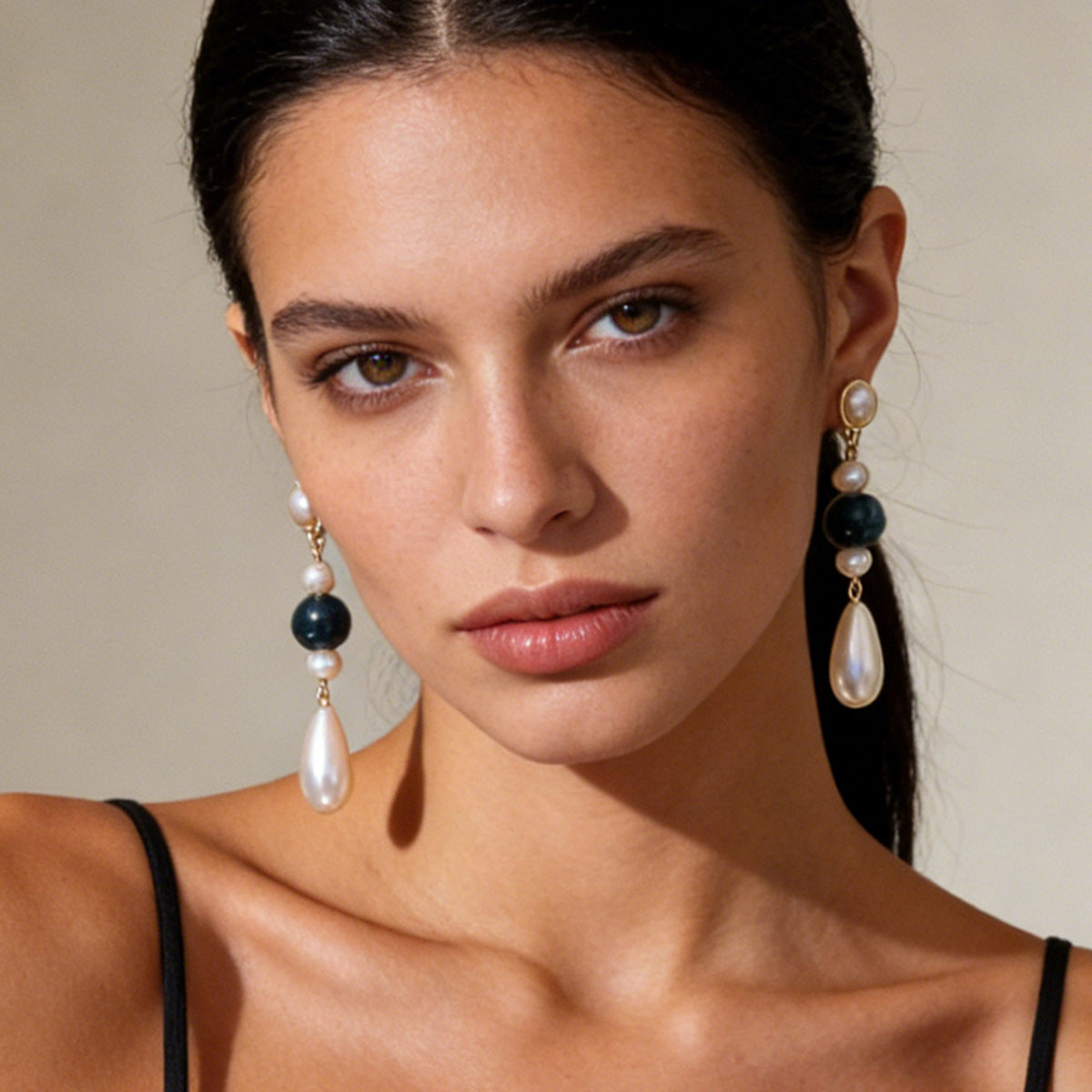Elegant French Vintage Pearl Tassel Earrings for Women - Exquisite Luxury Statement Jewelry with Unique and Bold Design