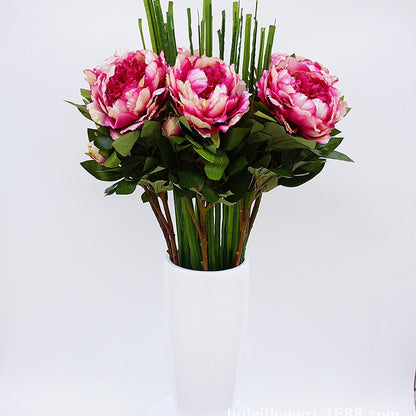 Realistic Silk Peony Flower with Long Stem – Ideal for Home Decor, Wedding Celebrations, and Photography Backdrops