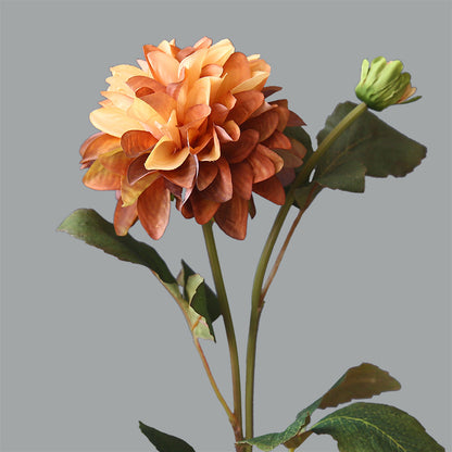 Realistic 2-Head Large Dahlia Floral Arrangement Set for Living Room and Dining Table - Stunning Artificial Flower Decor for Elegant Home Accents