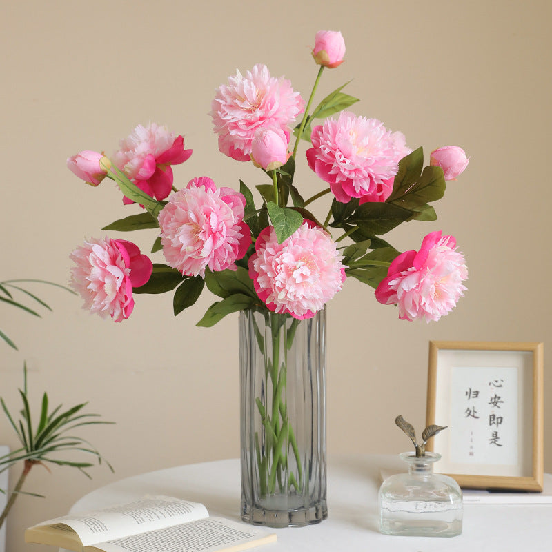 High-Quality Realistic Peony Flower Stem - Perfect Home Decor Photography Prop and Elegant Floral Arrangement Accent for Stylish Interior Design