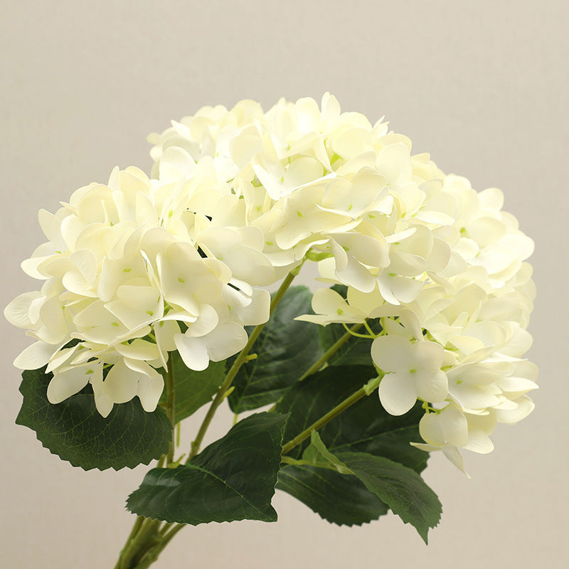 Luxury 3D Printed 5-Head Realistic Hydrangea Floral Arrangement - Stunning Home Décor for Living Room and Dining Table - Beautifully Crafted Faux Flowers