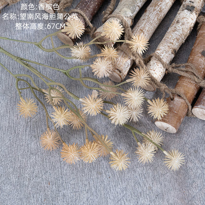 Lifelike Sea Urchin & Dandelion Artificial Flowers for Home Décor | Elegant Wedding Decoration | MW53001