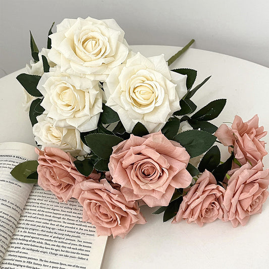 7-Head Silk Rose – Artificial Flowers for Home & Wedding Decor