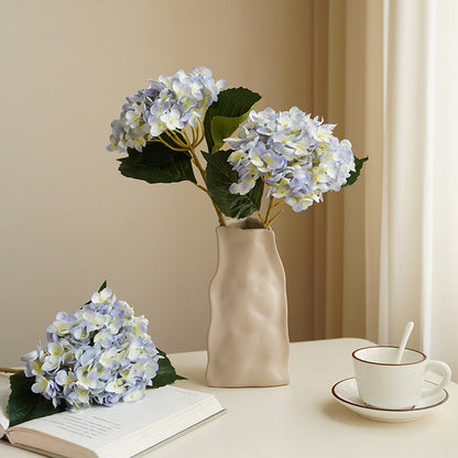 Realistic Hydrangea Floral Arrangement - Elegant European-Inspired 11-Branch Faux Flower Bouquet for Wedding Decorations