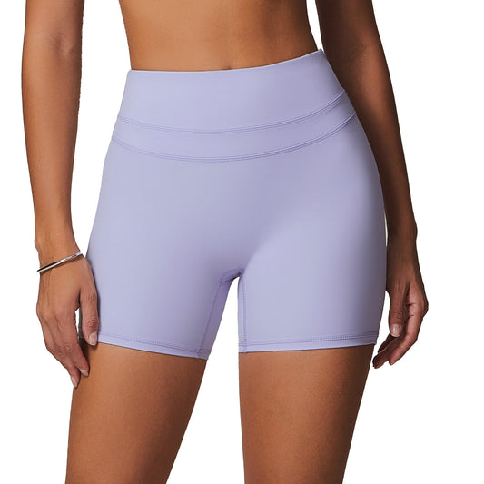 High Waisted Peach Lift Yoga Shorts Stretchy Soft Fabric Moisture Wicking for Running and Gym Workouts Model 8863