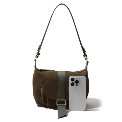 Luxury High Gloss Suede Leather Women's Bag Spacious and Sophisticated Shoulder and Crossbody Tote for Everyday Elegance