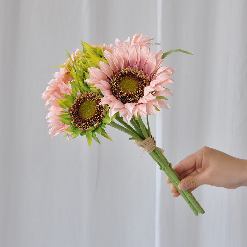 Vibrant 6-Head Sunflower Bouquet - Perfect for Home Décor, Event Styling, and Photography Props