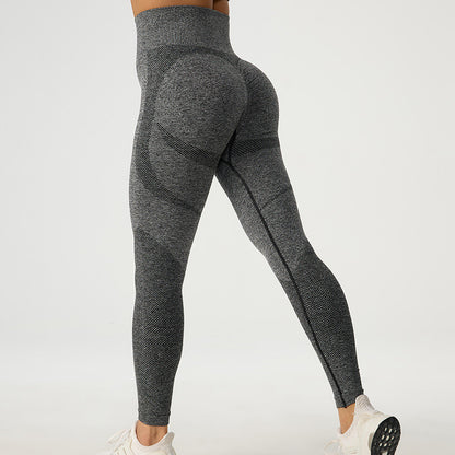 Seamless Peach Bottom Yoga Pants High Waisted Compression Leggings for Comfort and Support in Running Fitness