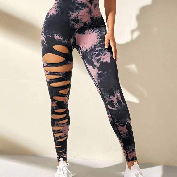 Seamless Tie Dye High Waisted Lifting Leggings for Women Breathable Quick Dry and Workout Pants for Gym and Fitness Training