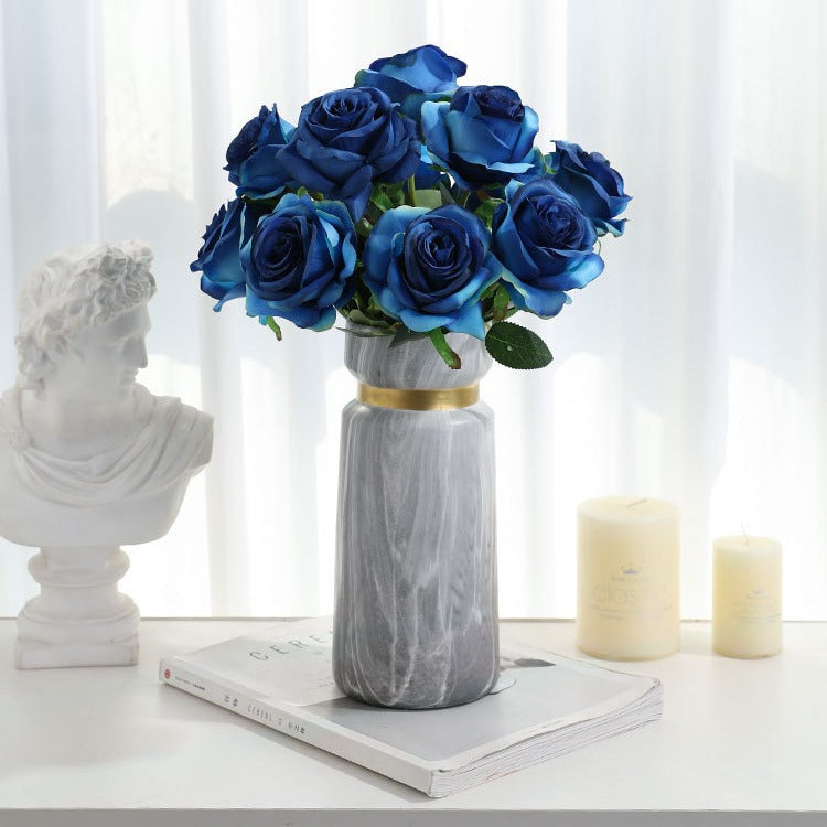 Lifelike Black Rose Artificial Flower for Home Decor - Perfect for Dark Aesthetic Photography Props and Elegant Floral Arrangements