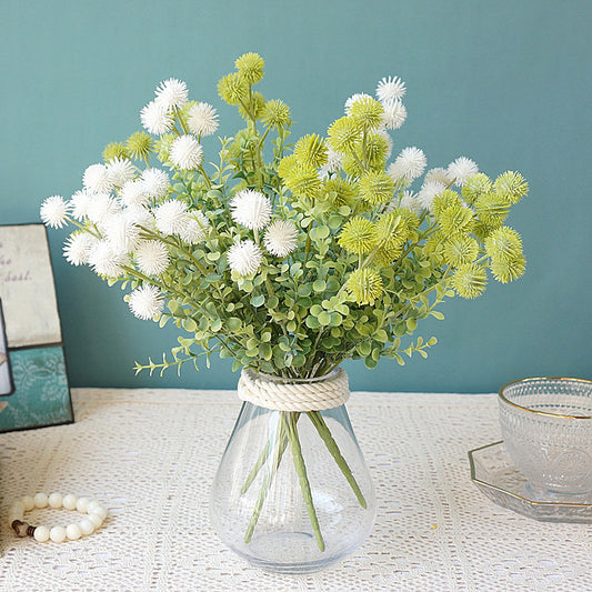 Realistic 7-Pronged Faux Dandelion Puff Balls - Charming Decorative Flowers for Home, Living Room, Office, Garden, and Wedding Photography