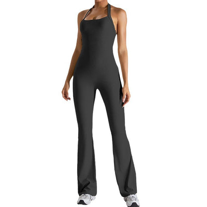 Ladies' Yoga Bodysuit with Ripped Design Butt Lifting Tummy Control and Quick Dry Features for Running Gym Workouts