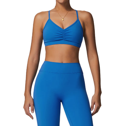 Cross strap Sports Bra for Women Versatile Workout Top for Running and Fitness Model 8882