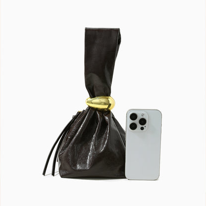 Luxurious Autumn Crystal Oil Wax Leather Handbag Exclusive Chic Gift for Work and Everyday Use