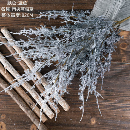 Realistic Faux Fern and Root Grass Decor – Trendy INS-Style Artificial Flowers for Home and Wedding Decoration - MW09105