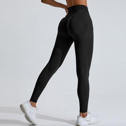 Seamless Peach Lift Yoga Pants for Women V Curve Shaping Tight Leggings for Outdoor Sports and Fitness