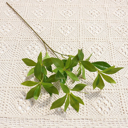 Realistic Faux Floral Arrangement - Three-Pronged Manzanita Branch with Lush Leaves for Home Décor, Wedding Celebrations, Photography Setups, and Wall Design