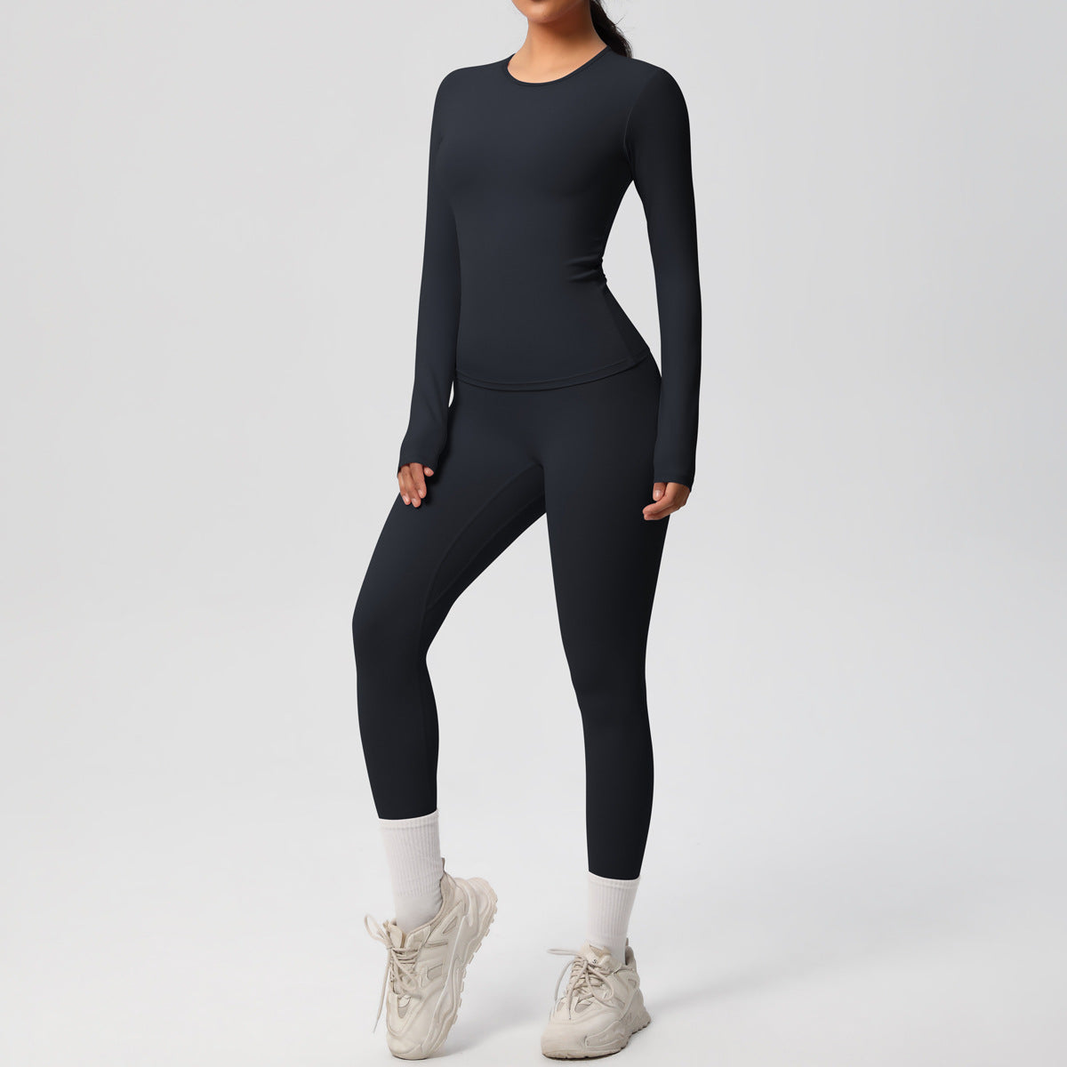 Quick Dry Skin Friendly Full Sleeve Yoga Suit with Slimming Fitness Leggings Outdoor Running and Workout Outfit for Women