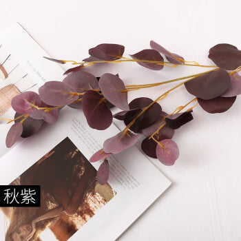 Realistic Eucalyptus Leaves and Apple Leaf Stem – Perfect for Wedding Decor, Floral Arrangements, and Home Greenery Accent