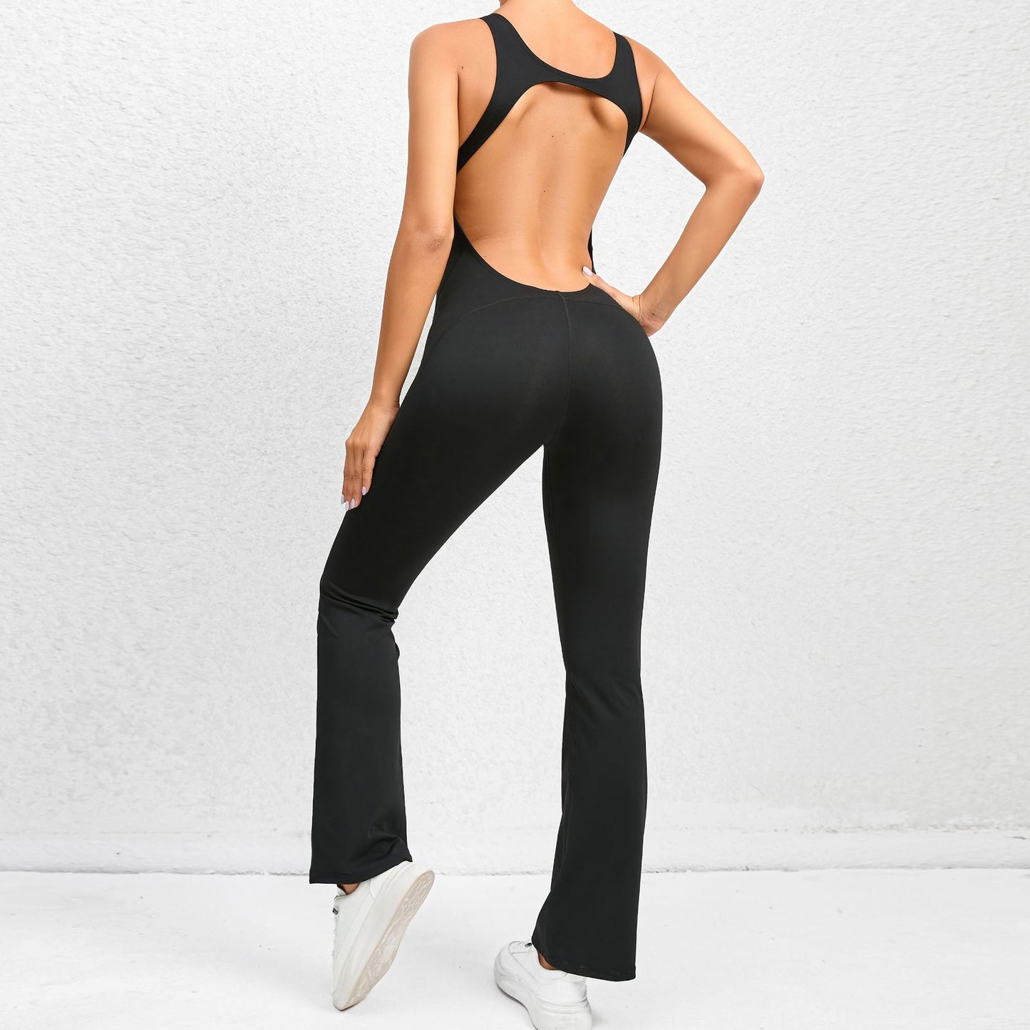 Quick Dry High Waist Yoga Jumpsuit with Butt Lift and Tummy Control for Dance Fitness and Gym Workouts